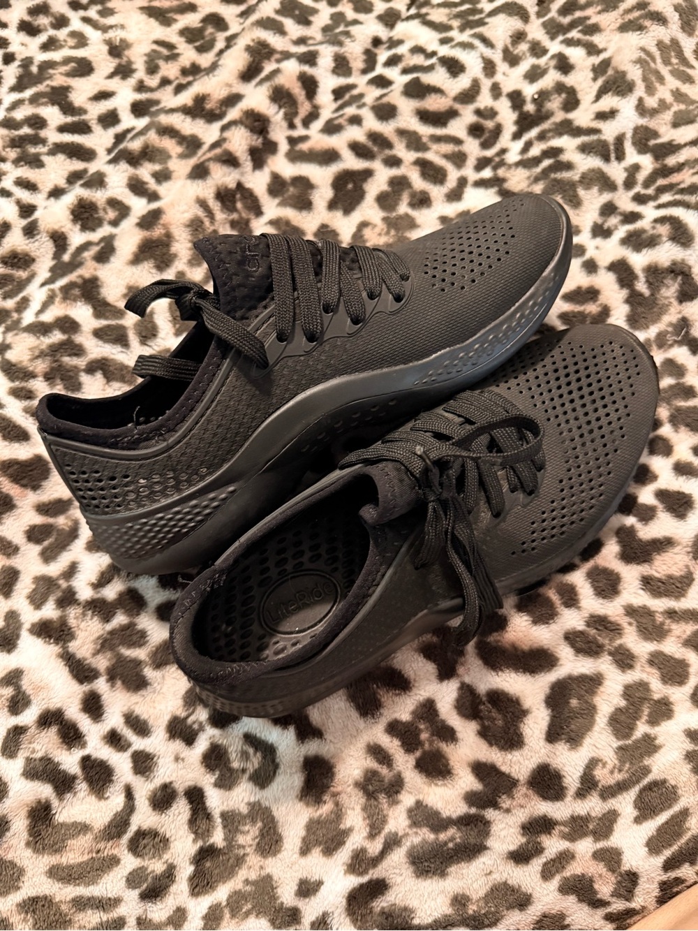 CROCS Black Athletic Lace-Up Sneakers mens